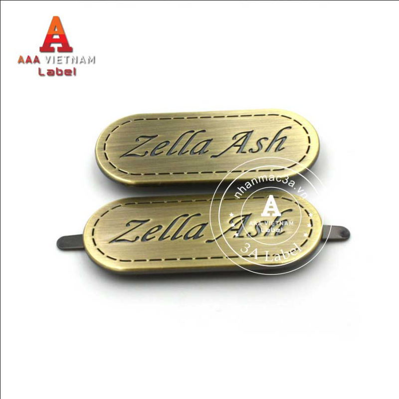 In logo tem kim loại chất liệu hợp kim - Mẫu 01 - Ảnh 5