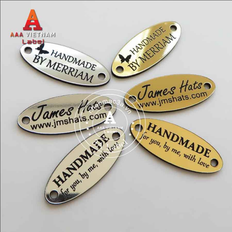 In logo tem kim loại chất liệu hợp kim - Mẫu 02 - Ảnh 4