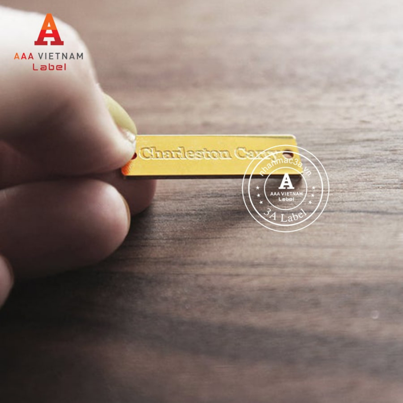 In logo tem kim loại chất liệu hợp kim - Mẫu 02 - Ảnh 3