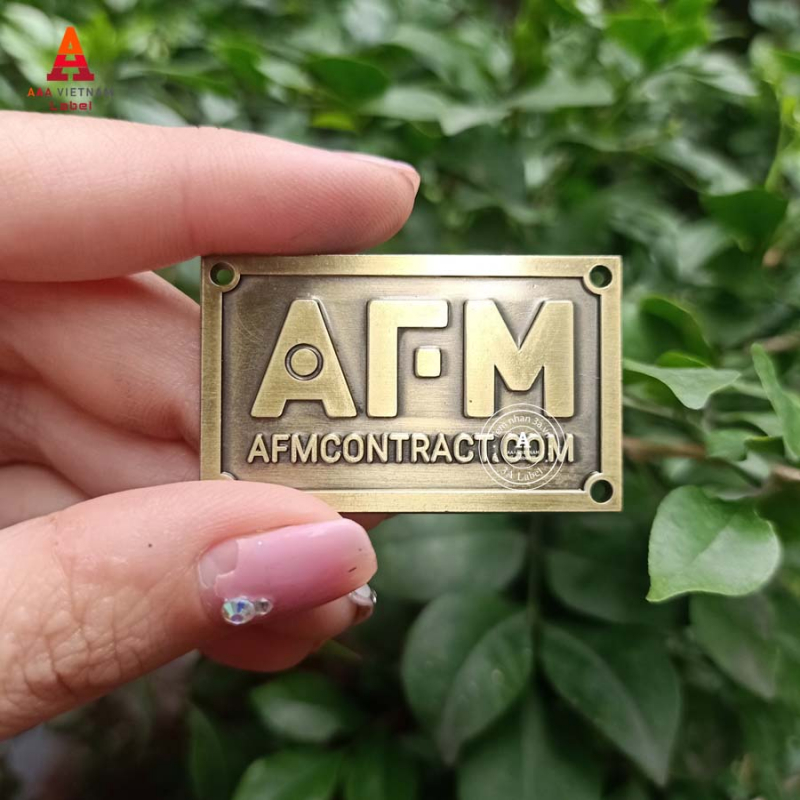 In logo tem kim loại chất liệu hợp kim - Mẫu 03 - Ảnh 6