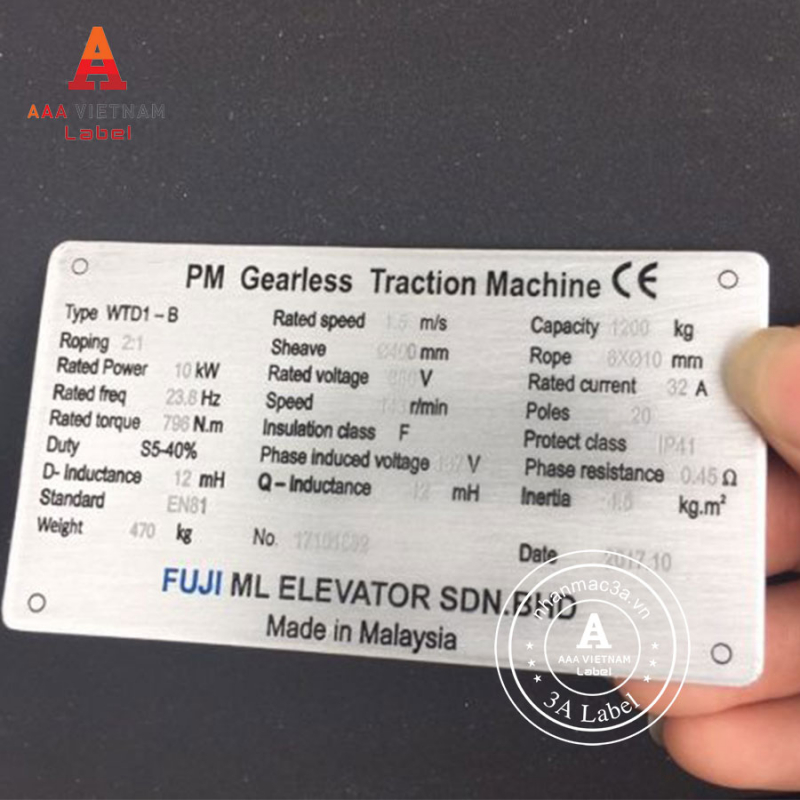 In tem mác máy động cơ bền đẹp - Mẫu 01 - Ảnh 4