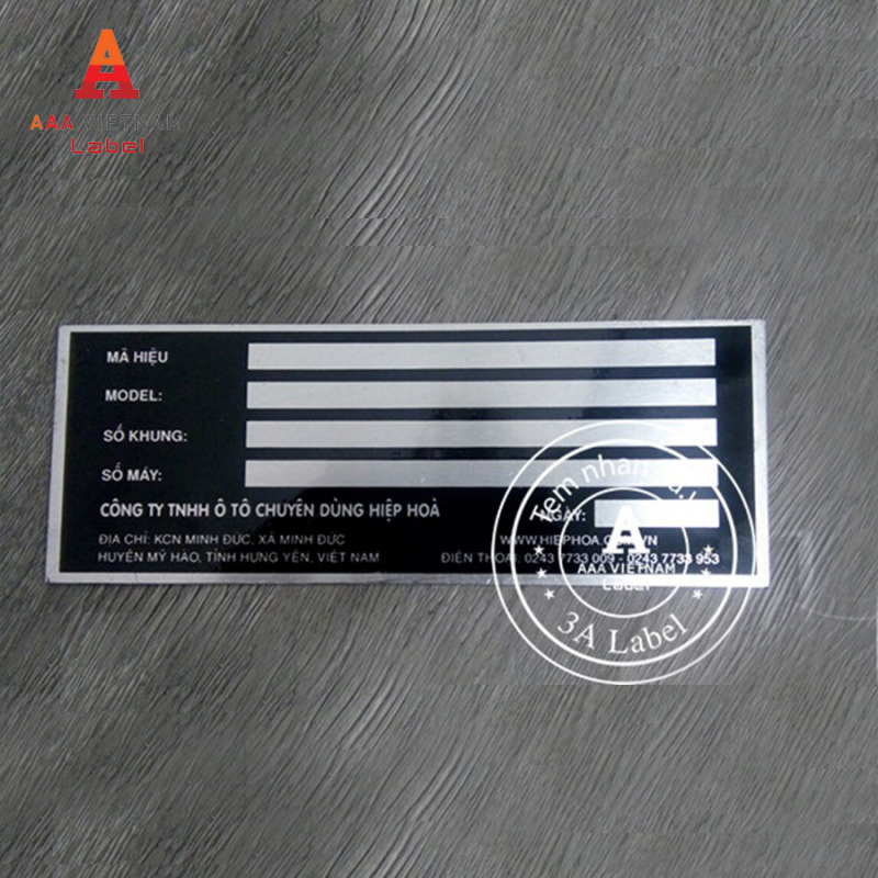 In tem mác máy động cơ bền đẹp - Mẫu 06 - Ảnh 5