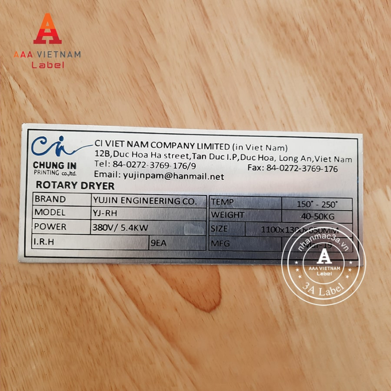 In tem mác máy động cơ bền đẹp - Mẫu 06 - Ảnh 4