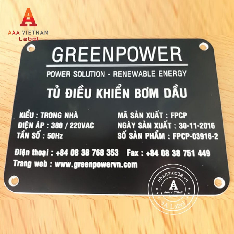 In tem mác máy động cơ bền đẹp - Mẫu 10 - Ảnh 4