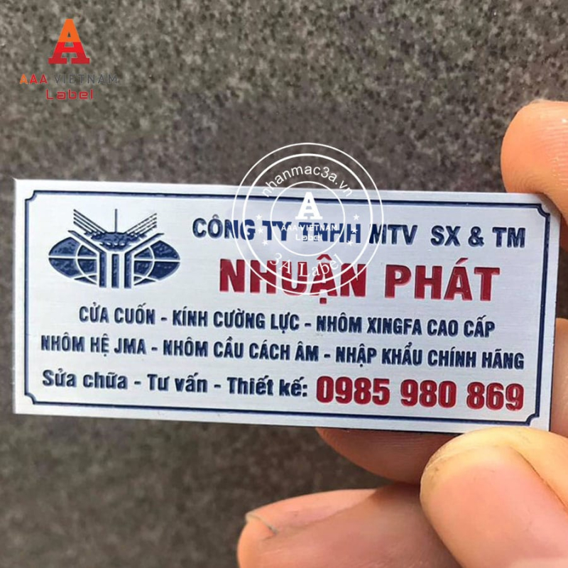 In tem nhôm ăn mòn đẹp giá rẻ - Mẫu 36 - Ảnh 4