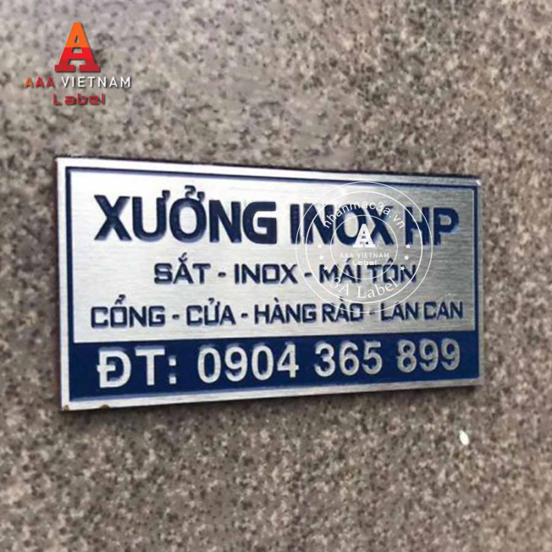 In tem inox ăn mòn đẹp giá rẻ - Mẫu 33 - Ảnh 2