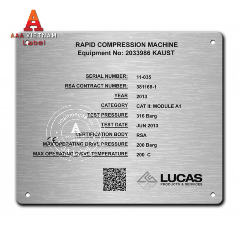 In tem mác máy động cơ bền đẹp - Mẫu 16 - Ảnh 2