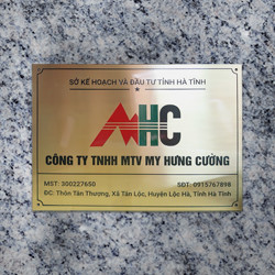 Biển công ty đẹp chất liệu đồng - Mẫu 08