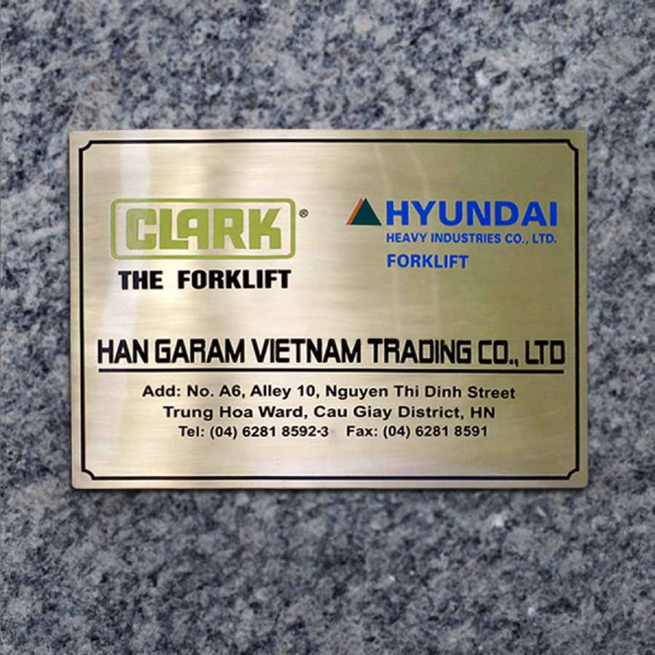 Biển công ty đẹp chất liệu đồng - Mẫu 07