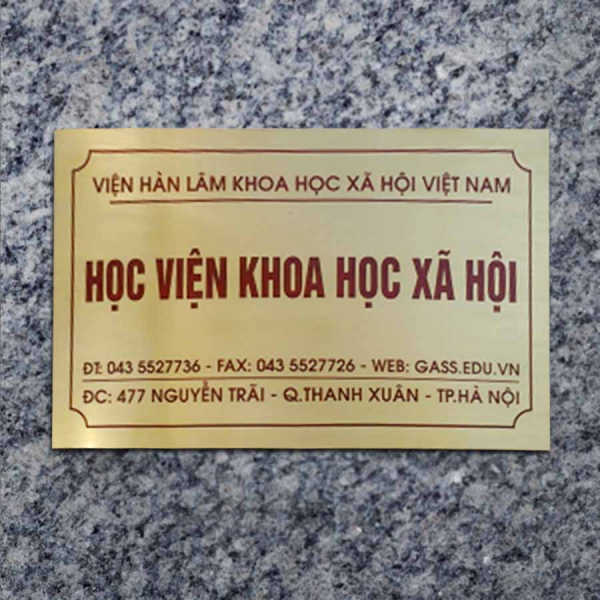 Biển công ty đẹp chất liệu đồng - Mẫu 15
