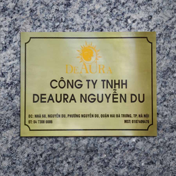 Biển công ty đẹp chất liệu đồng - Mẫu 16