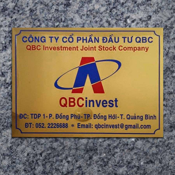 Biển công ty đẹp chất liệu đồng - Mẫu 13