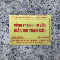 Biển công ty mica