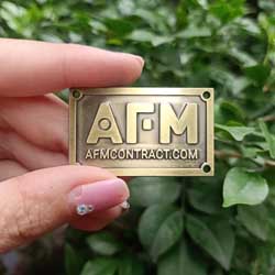 In logo tem kim loại chất liệu hợp kim - Mẫu 17