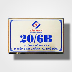 Biển số nhà đẹp chất liệu inox
