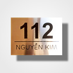 Biển số nhà đẹp chất liệu inox
