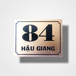 Biển số nhà đẹp chất liệu inox