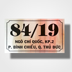 Biển số nhà đẹp chất liệu inox