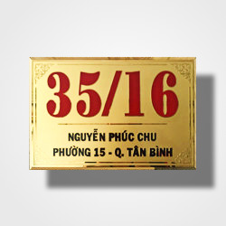 Biển số nhà đẹp chất liệu inox