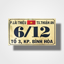 Biển số nhà đẹp chất liệu inox