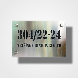 Biển số nhà đẹp chất liệu inox