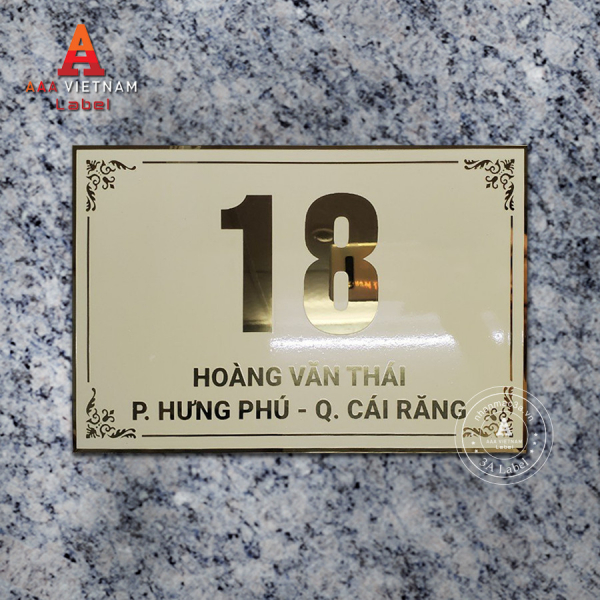 biển số nhà inox