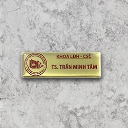 Thẻ tên nhân viên cài áo đẹp - Mẫu 06
